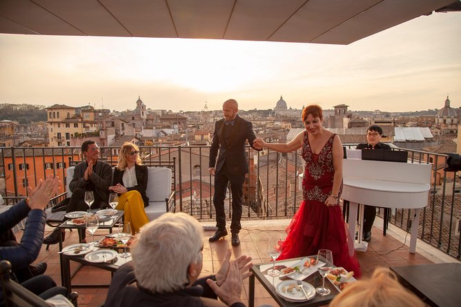 Rooftop Bar Opera Show: The Great Beauty of Rome - The Aperitivo: Wine, Prosecco, Meats, and Cheeses