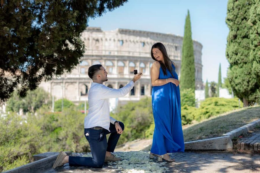 Secret Proposal Photoshoot in Rome + Reel - The route: Largo Gaetana Agnesi, then Giardinetto del Monte Oppio