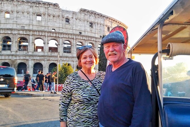 Sunset/By Night Private Tour of Rome by Golf Cart Gelato or Wine - Arch of Constantine and Circo Massimo: big ruins, quick stories