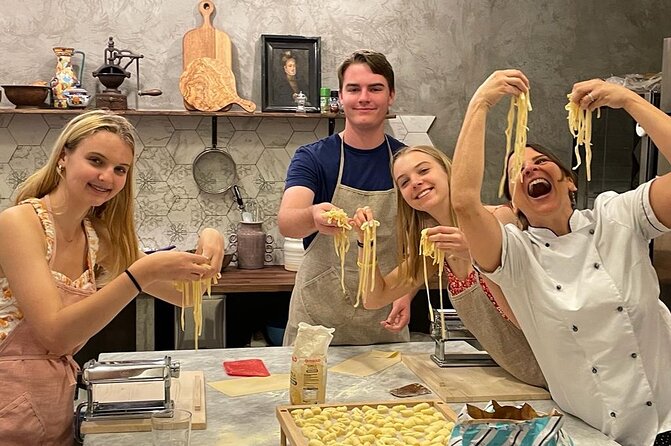 Super Fun Pasta & Gelato Class by Vatican with Wine + Oil Tasting - Food, Drinks, and the Best Part: Sitting Down to Eat What You Made