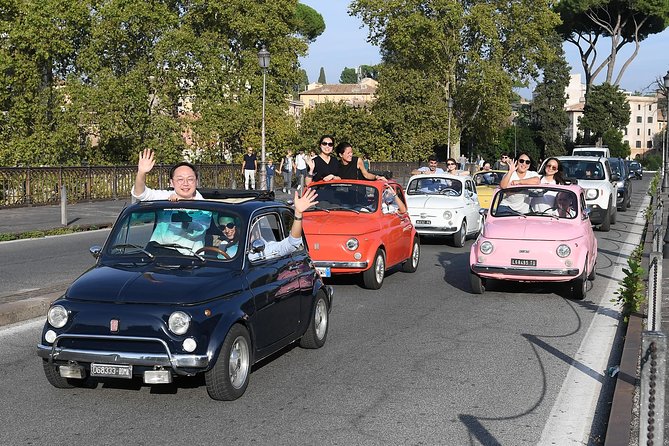 The ORIGINAL Fiat 500 3hour chauffeured tour - Colosseum photo stop and Via Galvani: two Roman oddities in one stretch