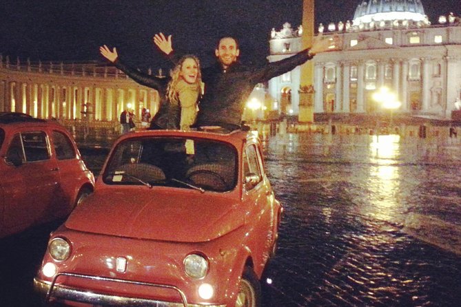 The Original Fiat 500 Night Tour of Rome - A vintage Fiat 500 night ride, run by your driver-guide