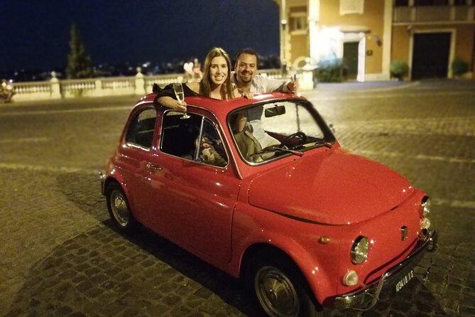 The Original Fiat 500 Night Tour of Rome - St Peter’s Square at night: a big-sky view of the center of Christian Rome