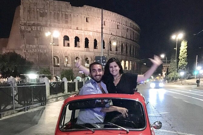 The Original Fiat 500 Night Tour of Rome - Piazza Navona after dark: Baroque drama in short time