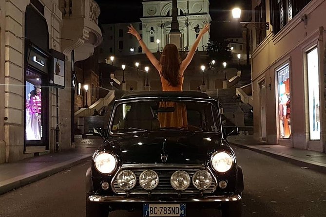 THINK BIG, GO MINI! Rome Day&Night in Mini Cooper Classic Cabrio - Trastevere at night, Largo Argentina, and the turning points in Roman time