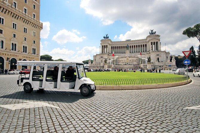 Tour of Rome in 7 Seater Golf Cart - Roman Forum, Mouth of Truth, and the Colosseum Finish