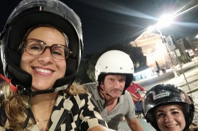 Vespa Sidecar Tour at Day/Night with Pickup - The Pyramid of Cestius and the Aventine Hill Climb