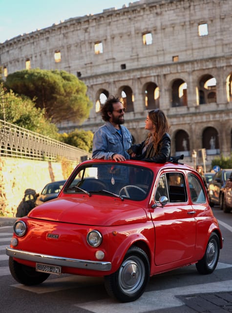 Vintage Fiat500 car Tour by Professional Photographer - Trastevere and Fontana Acqua Paula: street scenes with character