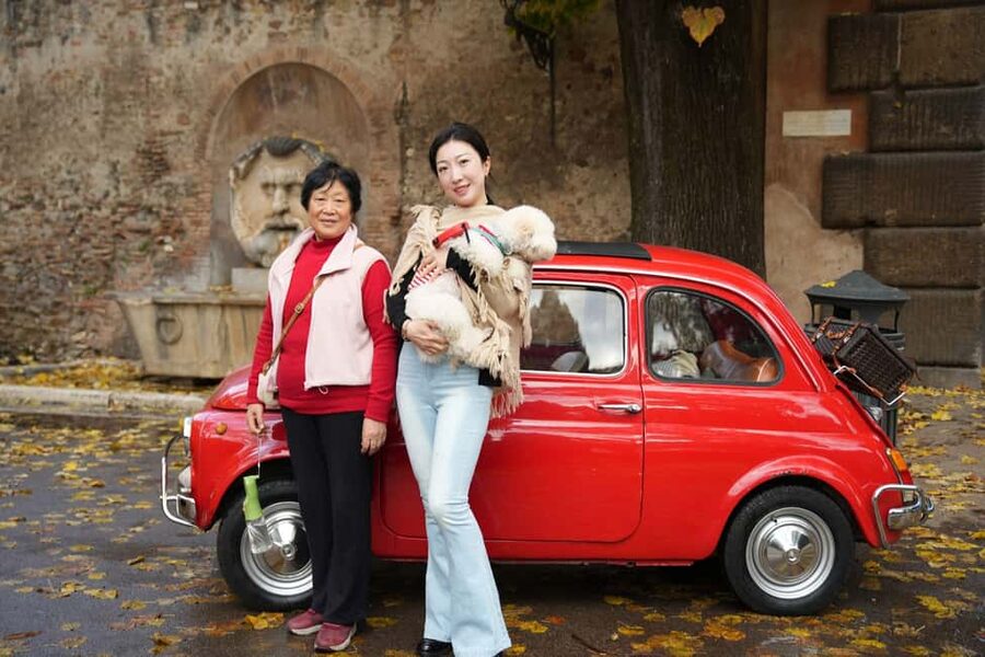 Vintage Fiat500 car Tour by Professional Photographer - Janiculum Hill and Gianicolo Terrace: the big viewpoint moment